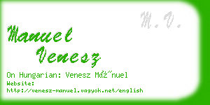 manuel venesz business card